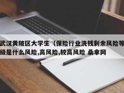 呼和浩特武汉黄陂区大学生（保险行业洗钱剩余风险等级是什么风险,高风险,较高风险 桑拿网